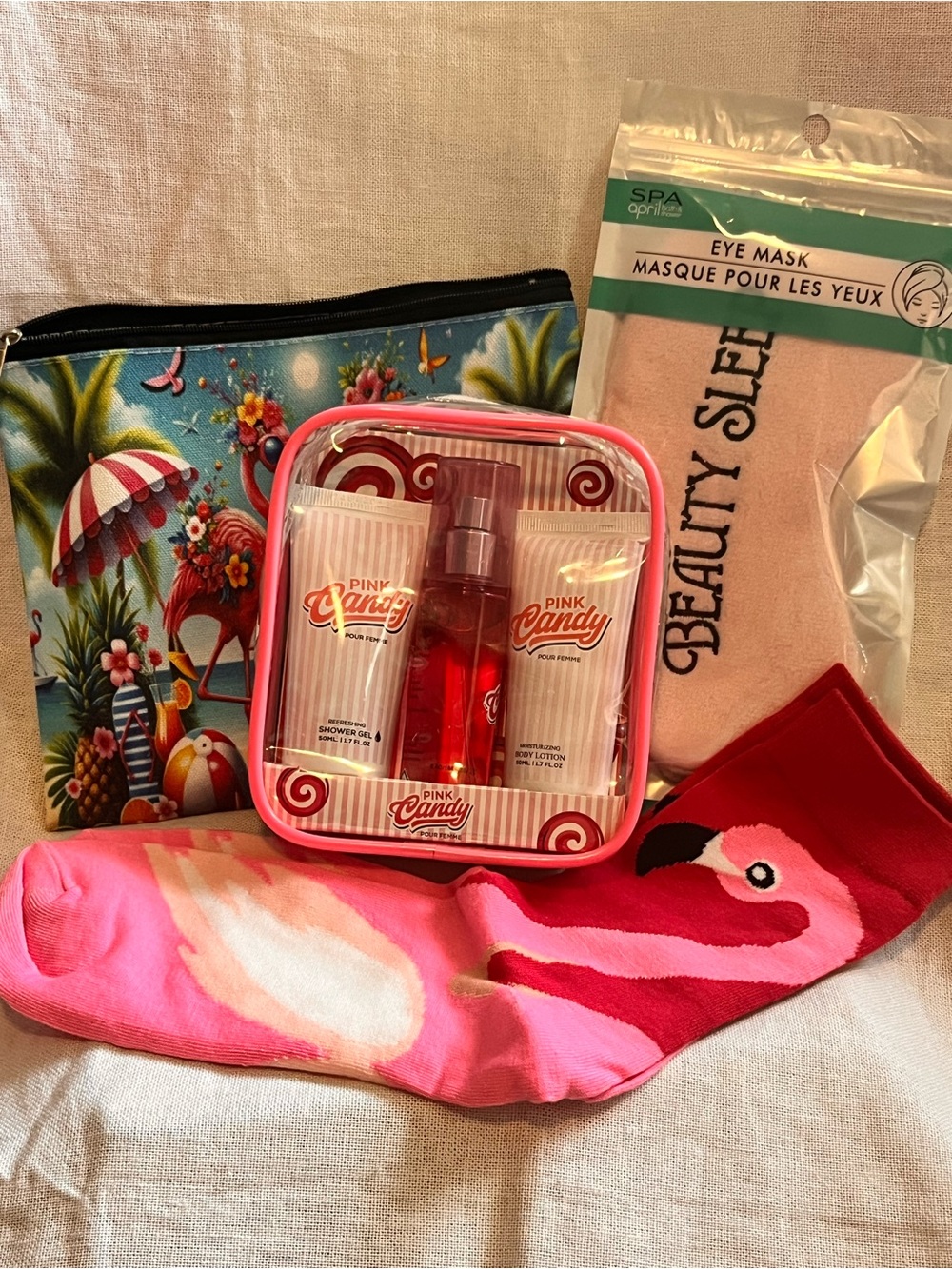 Flamingo Pink Hydrating Travel Set Bundle